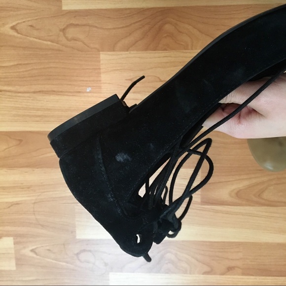 Steve Madden suede tie up pointed flats sz 6 - Picture 4 of 6